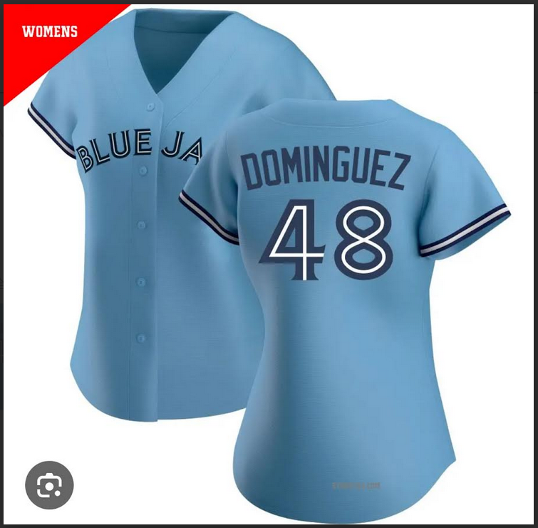 women 2026 Nike Toronto Blue Jays #48 Dominguez blue MLB jersey->women mlb jersey->Women Jersey